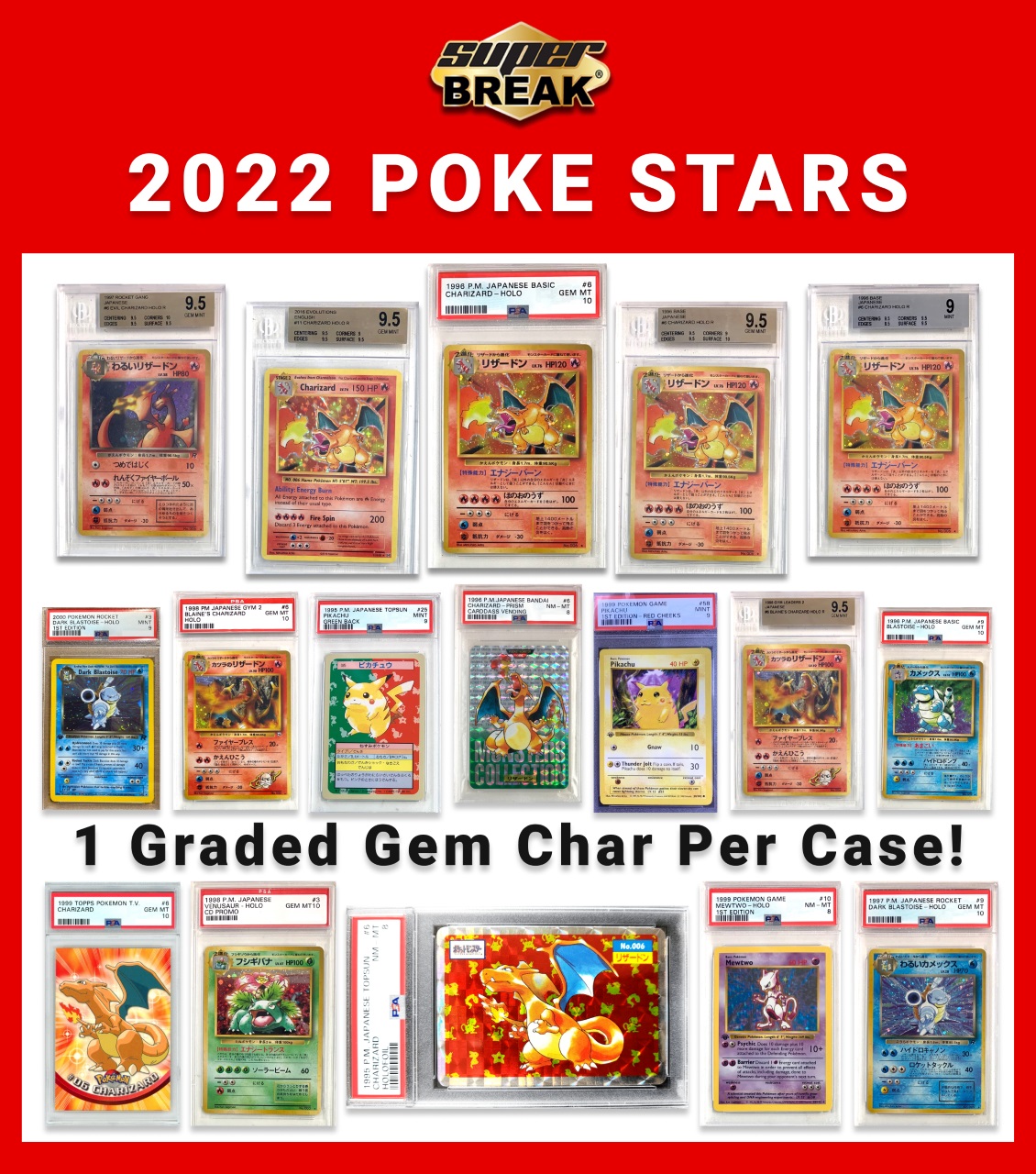 2022 Super Break Pokemon Poke Stars Buyback Edition CASE (10 Boxes/1 Card Per Box)